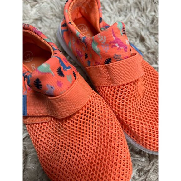 Cat & Jack Kids Orange Dinosaur Water Shoes Size 12 Slip-On Sandals - Picture 3 of 7